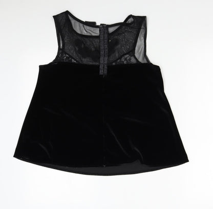 Womens UK Size 10 NEXT Black Basic Blouse
