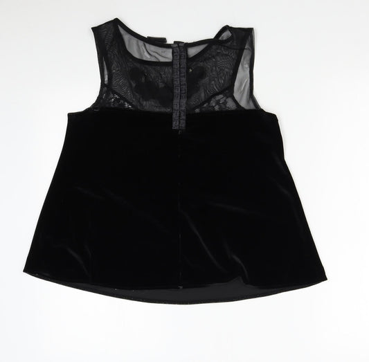 Womens UK Size 10 NEXT Black Basic Blouse