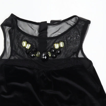 Womens UK Size 10 NEXT Black Basic Blouse
