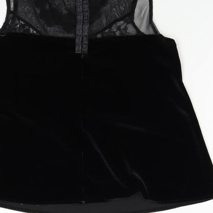 Womens UK Size 10 NEXT Black Basic Blouse