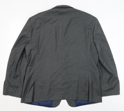 Mens UK Size 2XL Dobell Regular Grey Suit Jacket