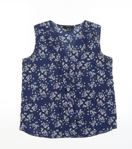 Womens UK Size 10 Atmosphere Blue Basic Blouse