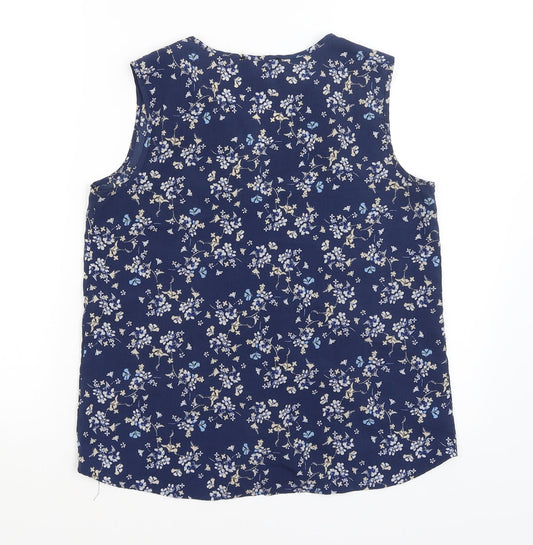 Womens UK Size 10 Atmosphere Blue Basic Blouse