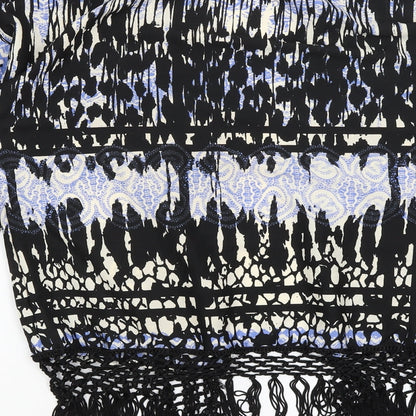 Womens UK Size 8 Only Black Wrap Jumper