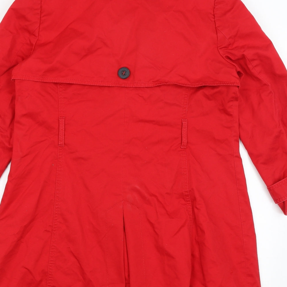 Womens UK Size 14 M&S Red Overcoat