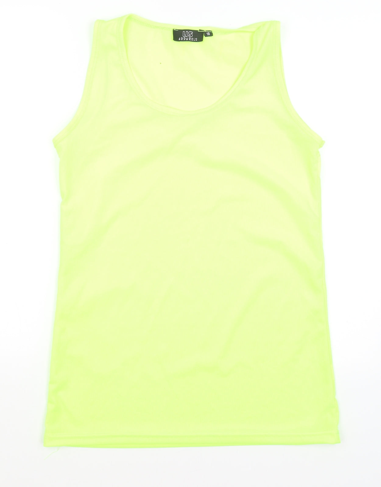 US Apparel Womens Yellow   Basic Tank Size 18
