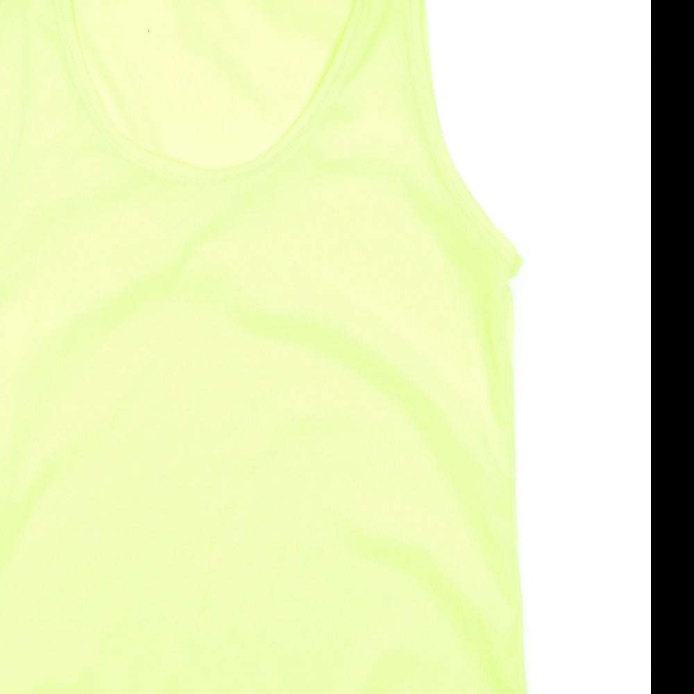 US Apparel Womens Yellow   Basic Tank Size 18