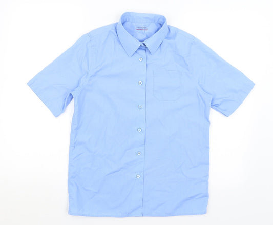 M&S Boys Blue   Basic Button-Up Size 12-13 Years