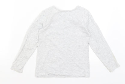 George Girls Grey   Basic T-Shirt Size 6-7 Years