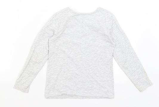 George Girls Grey   Basic T-Shirt Size 6-7 Years