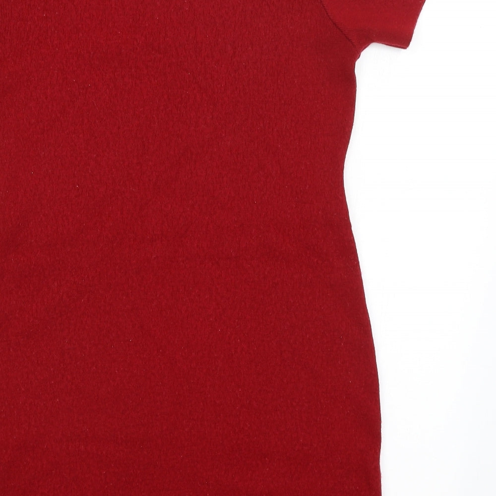 Preworn Womens Red   T-Shirt Dress  Size XS