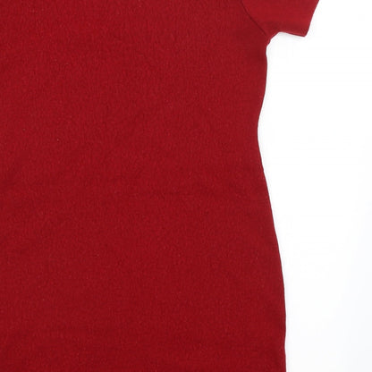 Preworn Womens Red   T-Shirt Dress  Size XS
