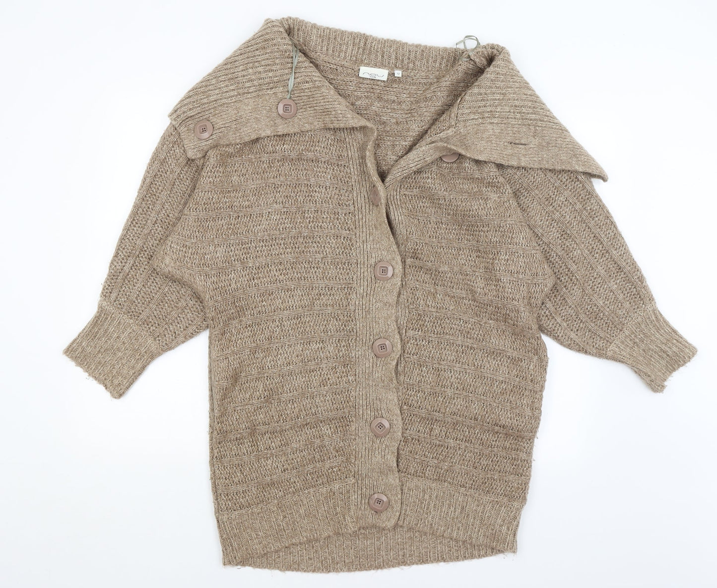 Womens UK Size 12 New Look Brown Cardigan Jumper