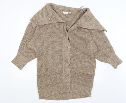 Womens UK Size 12 New Look Brown Cardigan Jumper