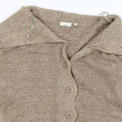 Womens UK Size 12 New Look Brown Cardigan Jumper
