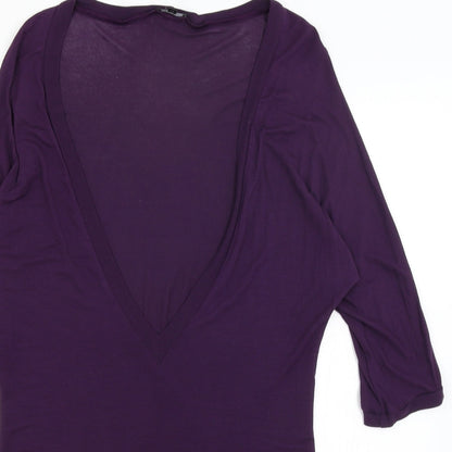 Womens UK Size 14 M&S Purple Pullover Jumper