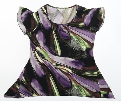 Womens UK Size 14 Mimosa Multicoloured Basic Blouse