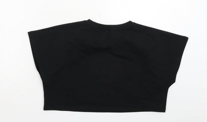 Fasheon Womens Black   Cropped T-Shirt Size M