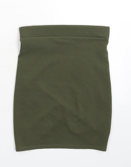 PRETTYLITTLETHING Womens Green   Straight & Pencil Skirt Size 6