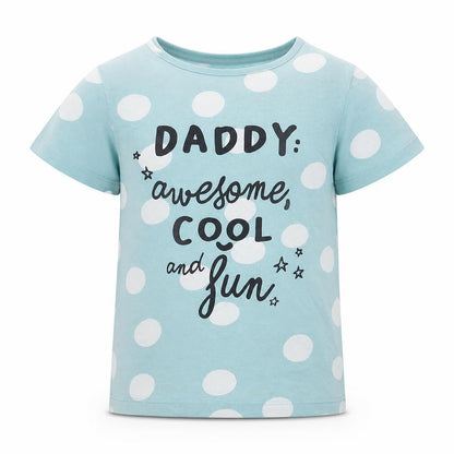 F&F Boys Blue Polka Dot  Basic T-Shirt Size 4-5 Years