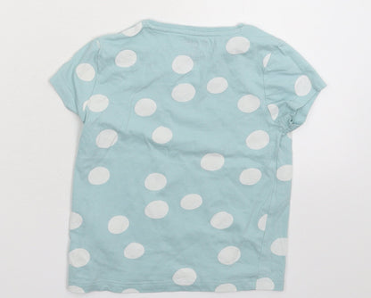 F&F Boys Blue Polka Dot  Basic T-Shirt Size 4-5 Years