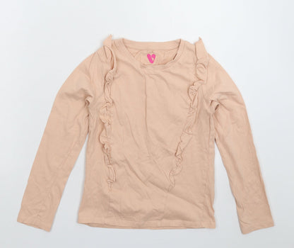 Very Girls Beige   Basic T-Shirt Size 11 Years