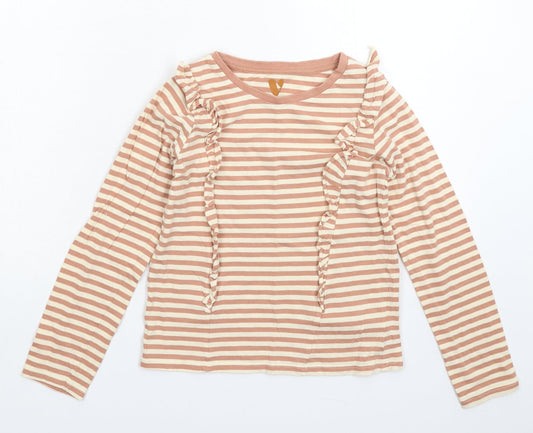 Very Girls Multicoloured Striped  Basic T-Shirt Size 11 Years