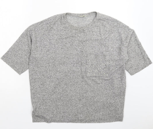 Womens UK Size S Zara Grey Pullover Jumper