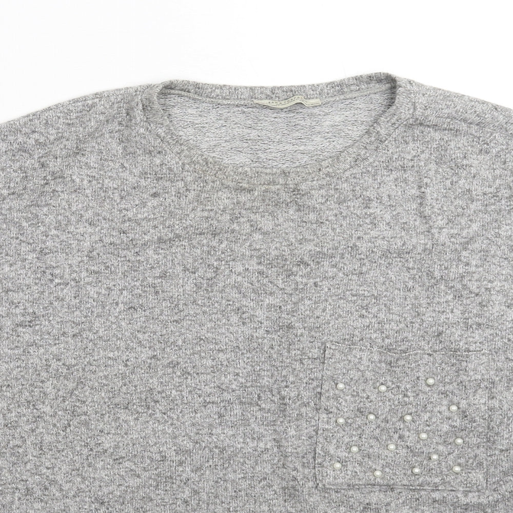 Womens UK Size S Zara Grey Pullover Jumper