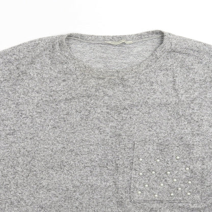 Womens UK Size S Zara Grey Pullover Jumper