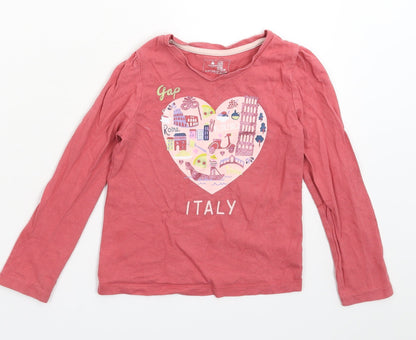 Gap Girls Pink   Basic T-Shirt Size 5 Years