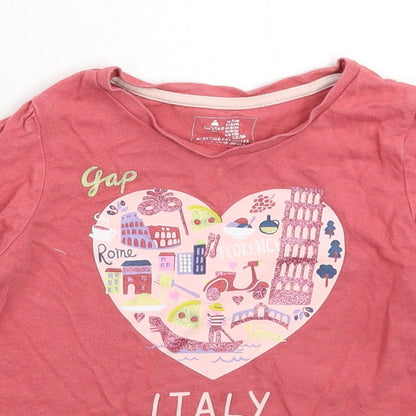 Gap Girls Pink   Basic T-Shirt Size 5 Years