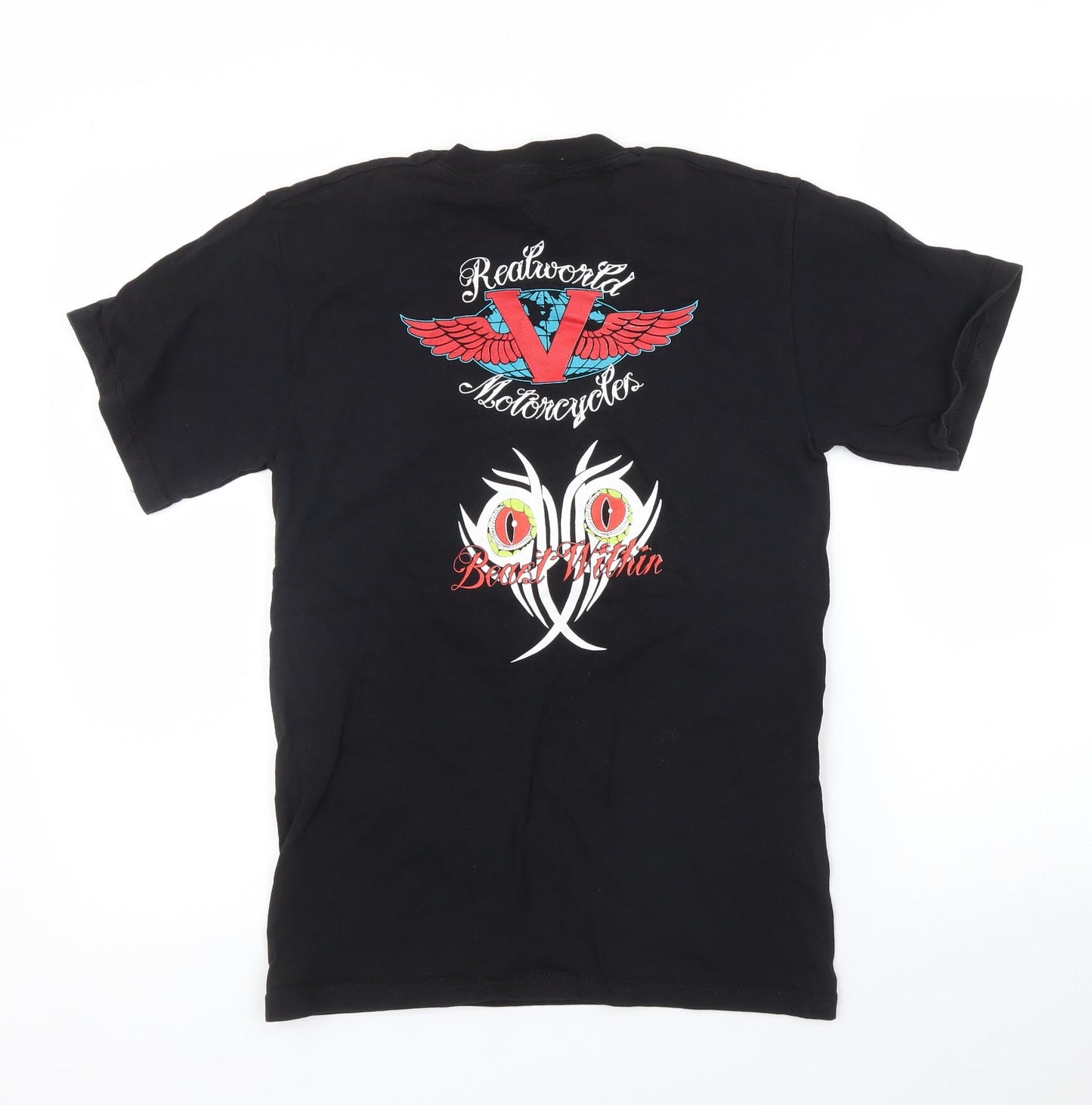 Mens UK Size S Fruit of the Loom Black  T-Shirt