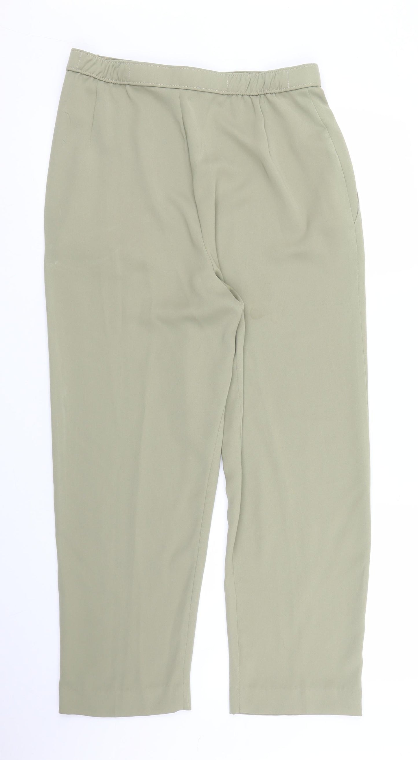 Womens UK Size 14 Preworn Regular Fit  Green Trousers