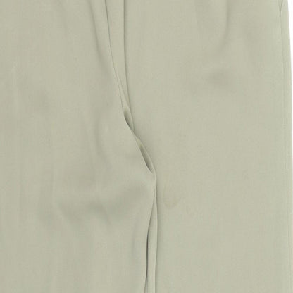 Womens UK Size 14 Preworn Regular Fit  Green Trousers