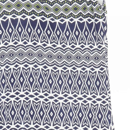 Preworn Womens Blue Geometric  Tank Dress  Size S