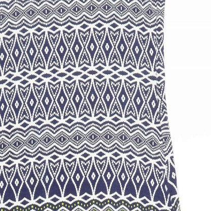 Preworn Womens Blue Geometric  Tank Dress  Size S