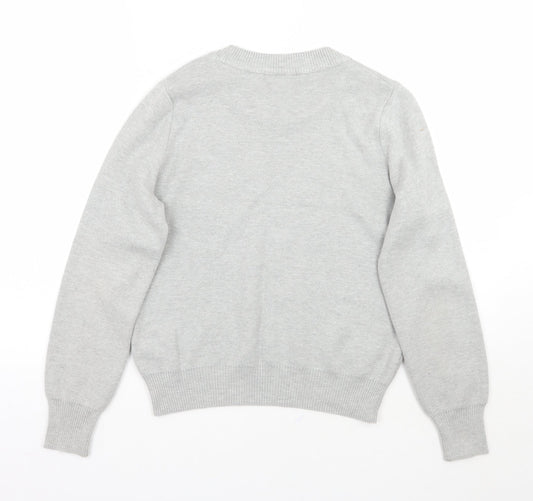 Womens UK Size 6 Topshop Grey Pullover Jumper