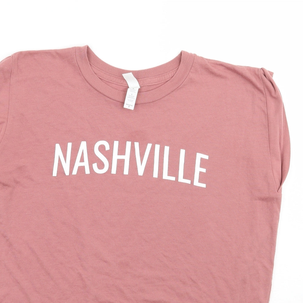 Bella + Canvas Womens Pink   Basic T-Shirt Size S