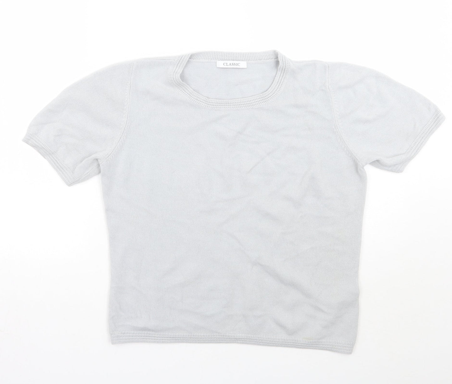 Womens UK Size 12 Marks and Spencer Grey Basic T-Shirt