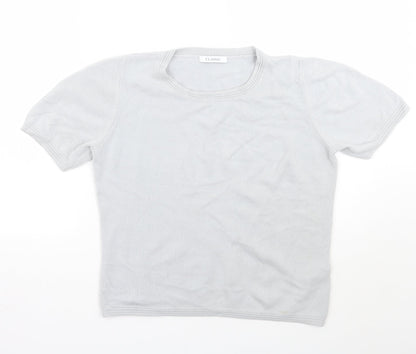 Womens UK Size 12 Marks and Spencer Grey Basic T-Shirt