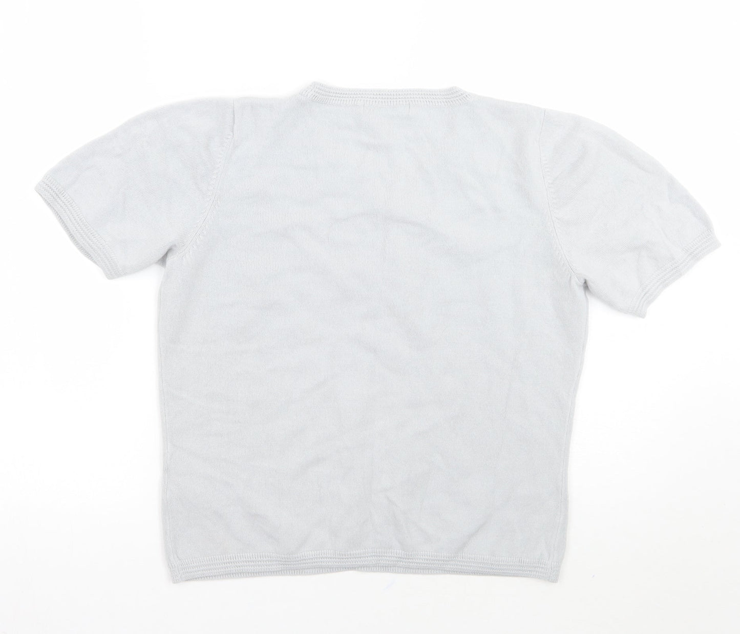 Womens UK Size 12 Marks and Spencer Grey Basic T-Shirt