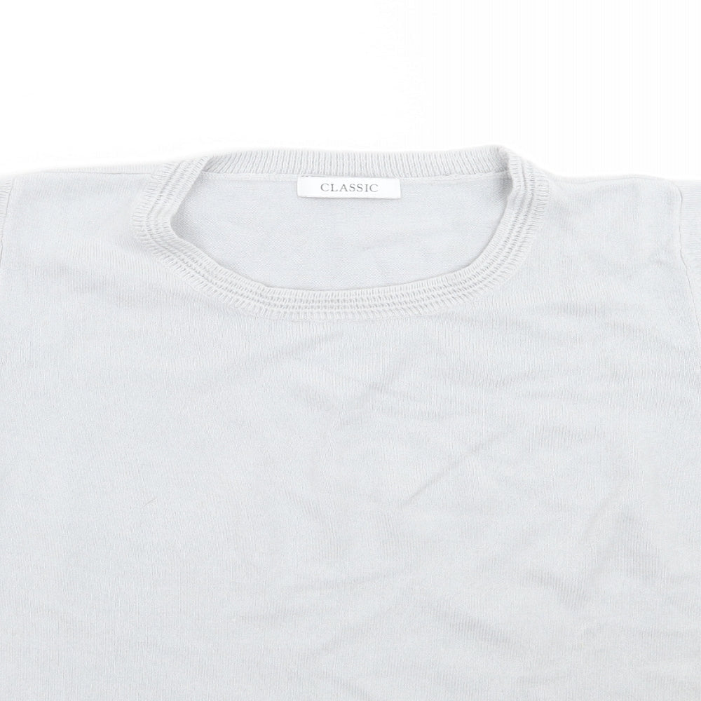 Womens UK Size 12 Marks and Spencer Grey Basic T-Shirt
