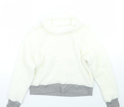 Womens UK Size M Derek Heart Ivory Pullover Jumper