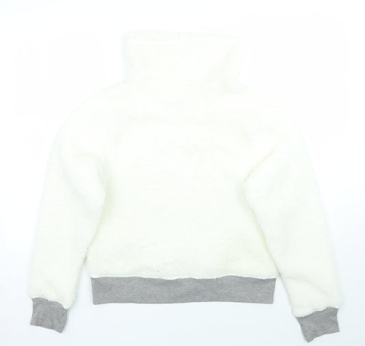 Womens UK Size M Derek Heart Ivory Pullover Jumper
