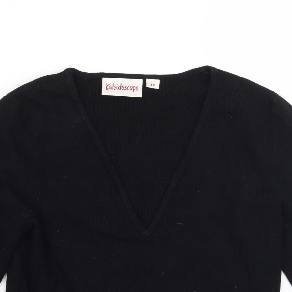 Kaleidoscope Womens Black   Pullover Jumper Size 12