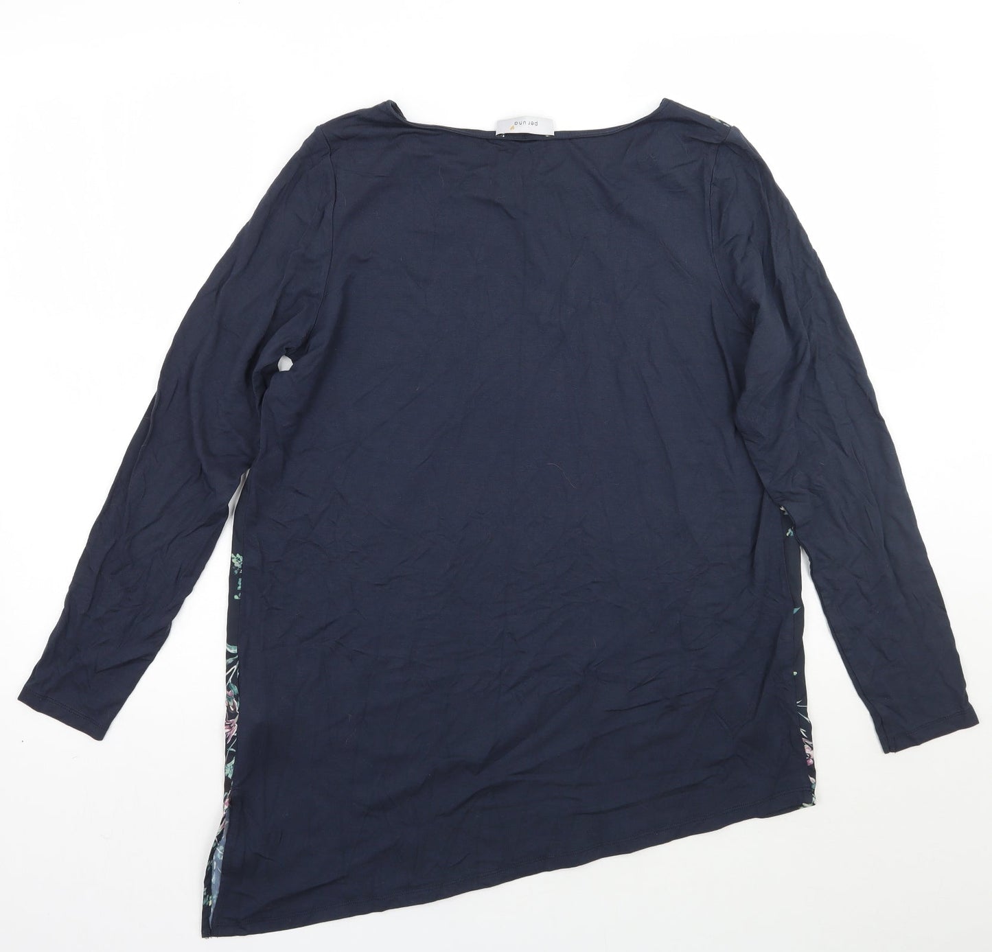 Womens UK Size 14 Marks and Spencer Blue Basic T-Shirt