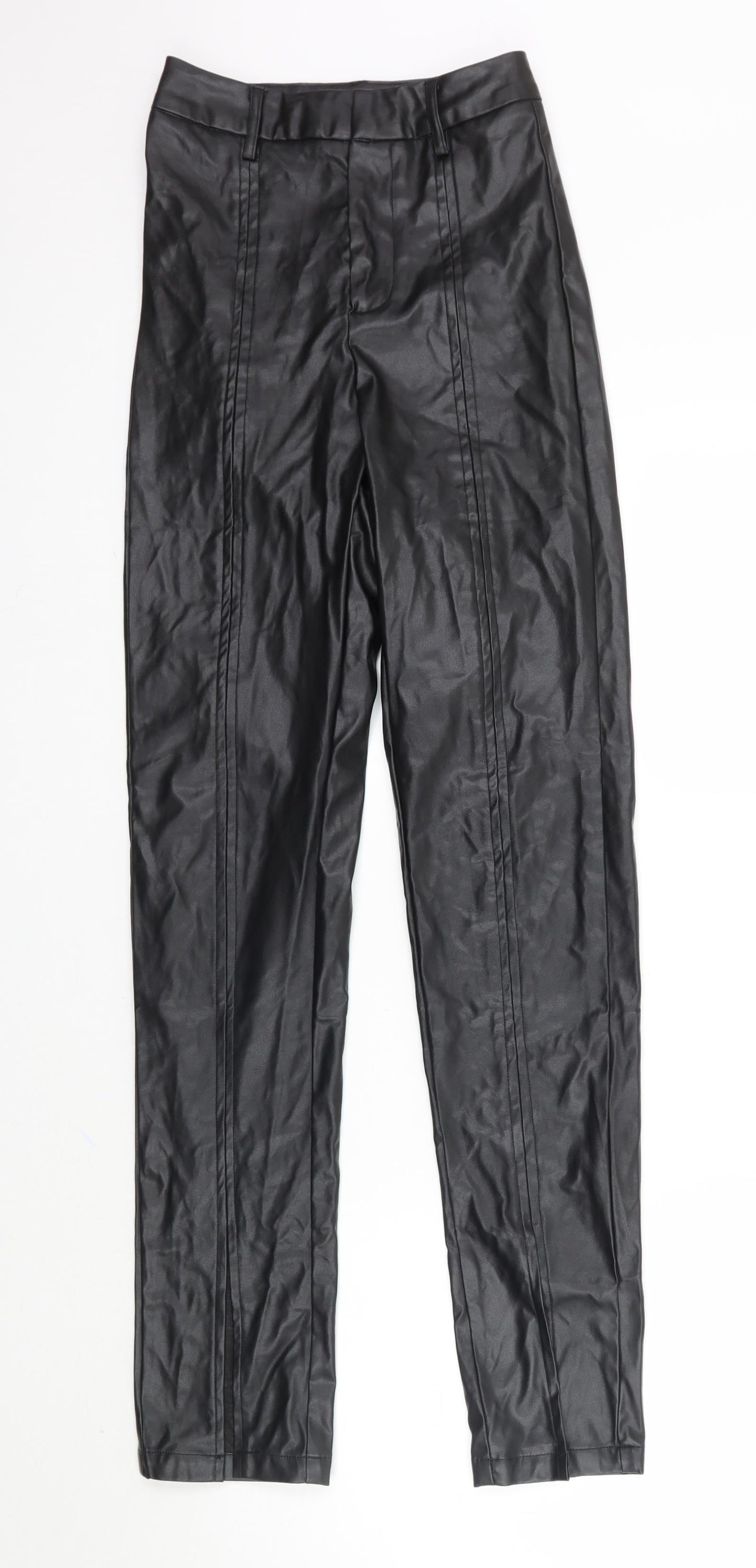 PRETTYLITTLETHING Womens Black   Trousers  Size 4 L32 in