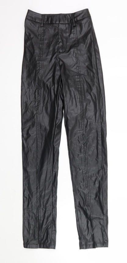 PRETTYLITTLETHING Womens Black   Trousers  Size 4 L32 in