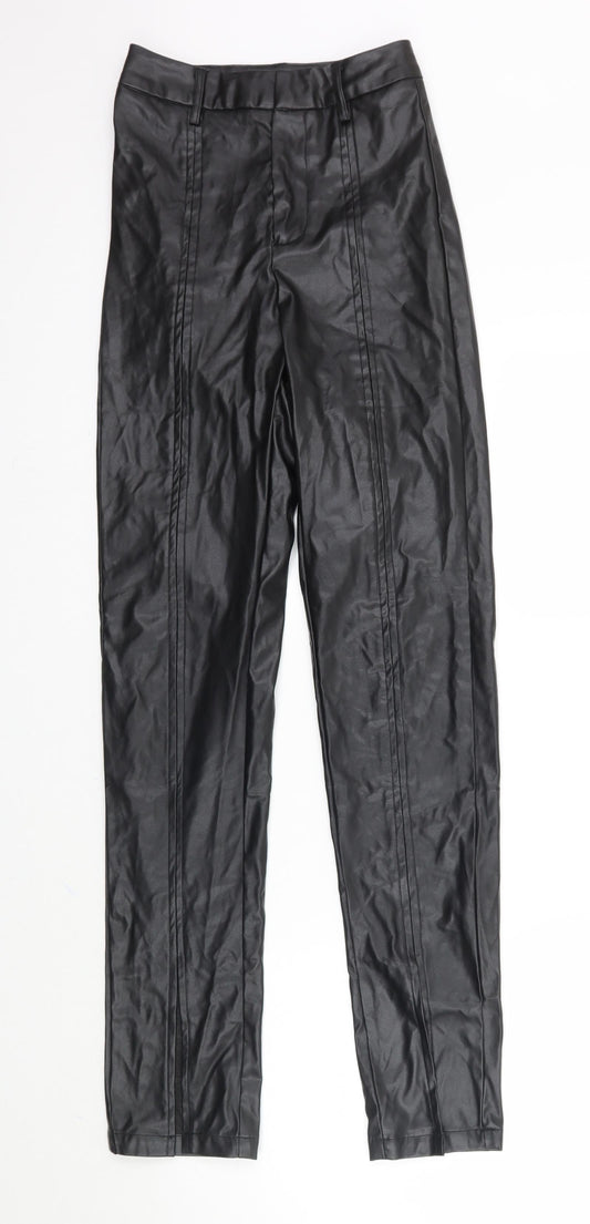 PRETTYLITTLETHING Womens Black   Trousers  Size 4 L32 in